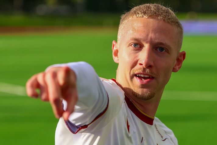 Vinstri bakvörðurinn Helgi Guðjónsson fór á kostum í kvöld og skoraði tvö lagleg mörk.