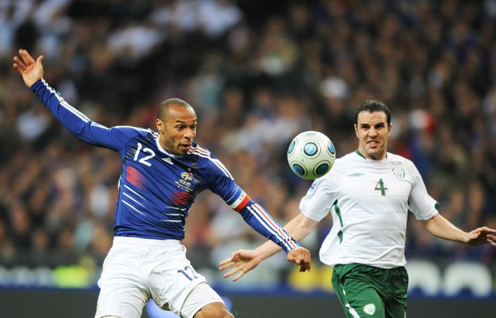 Frakkar mættu Írum í umspilsleikjum fyrir HM 2010. Thierry Henry var á allra vörum enda notaði hann höndina þegar hann lagði upp sigurmark Frakka.