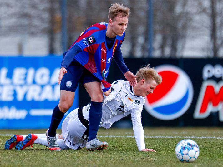 Daníel Finns Matthíasson misnotaði víti í tapi Leiknis á Ísafirði.