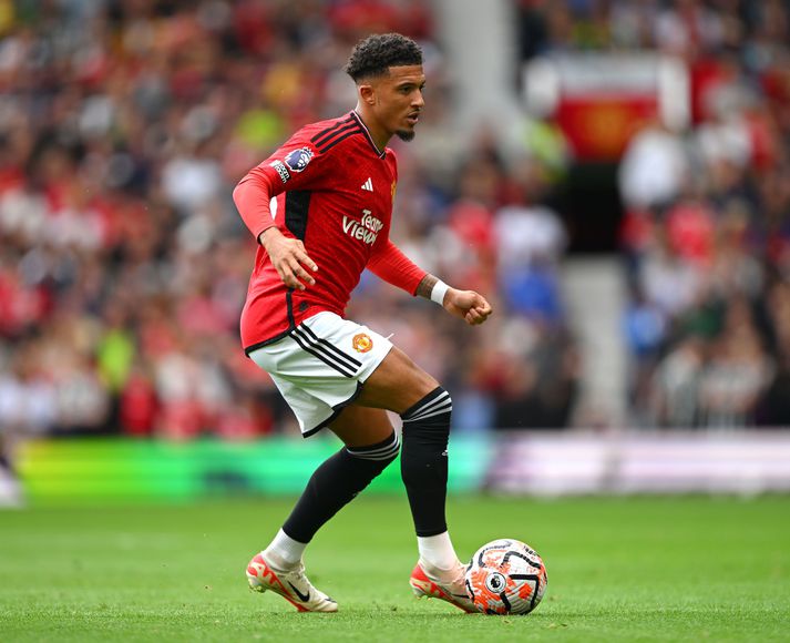 Jadon Sancho er ekki í náðinni hjá Manchester United, hvorki hjá stjóra liðsins né samherjum sínum.