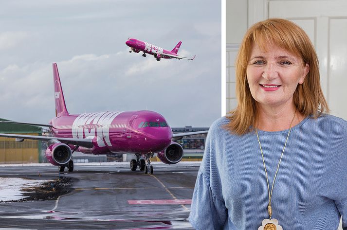 Rósa Guðbjartsdóttir hrósar flugliðum WOW Air í hástert fyrir viðbrögð þeirra við erfiðum aðstæðum.