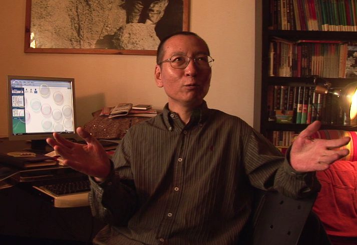 Liu Xiaobo áður en hann var handtekinn.