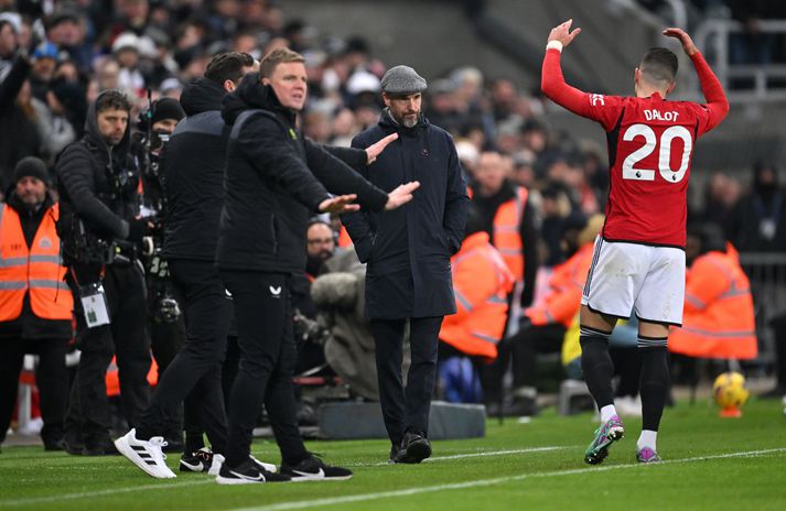 Mynd sem er kannski lýsandi fyrir ástandið hjá Manchester United.