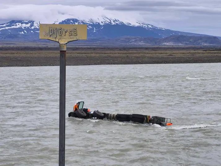 Á vettvangi áður en viðbragðsaðilar komu á staðinn.