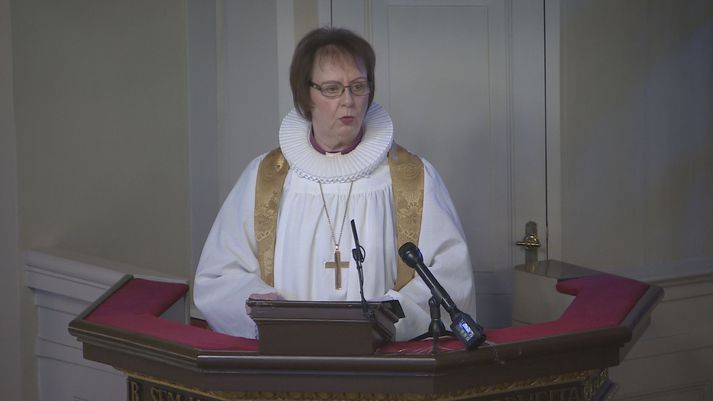 Agnes M. Sigurðardóttir biskup predikaði í Dómkirkjunni í dag.