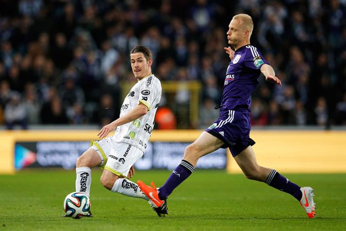 Ólafur Ingi (t.v.) lék allan leikinn fyrir Zulte-Waregem í dag.