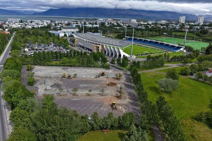 Framkvæmdir við nýtt skólaþorp hafa staðið yfir í sumar. 