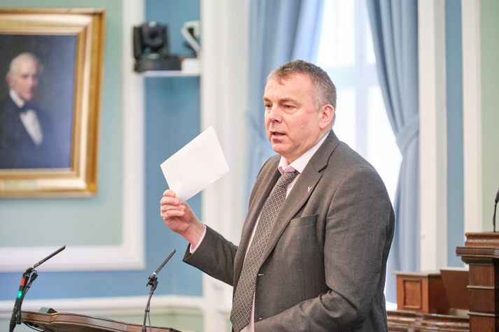 Jón Pétur Zimsen hefur flutt 44 ræður um veiðigjaldafrumvarpið þegar þetta er skrifað.