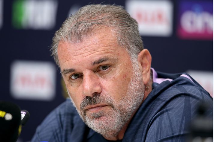Ange Postecoglou var kynntur til leiks hjá Tottenham Hotspur í dag. 