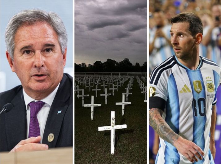 Pablo Quirno utanríkisráðherra stakk niður penna og Messi og félagar sungu um Falklandseyjar í aðdraganda stórleiksins á miðvikudaginn.