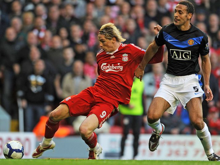 Rio Ferdinand í sínum síðasta leik sem var á móti Liverpool.