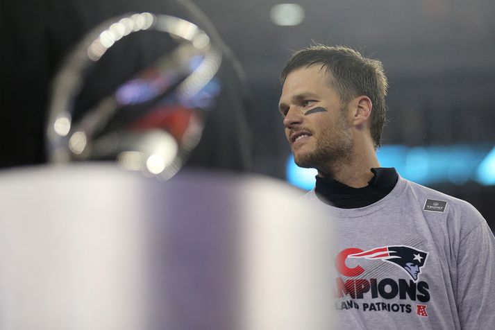 Tom Brady átti mjög góðan leik og mun spila um titilinn í sjöunda sinn.