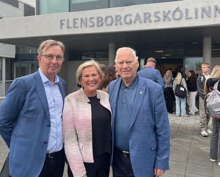 Guðmundur Árni, Halla Tómasdóttir og Ingvar Viktorson fyrrv. Bæjarstjóri Hafnarfjarðar