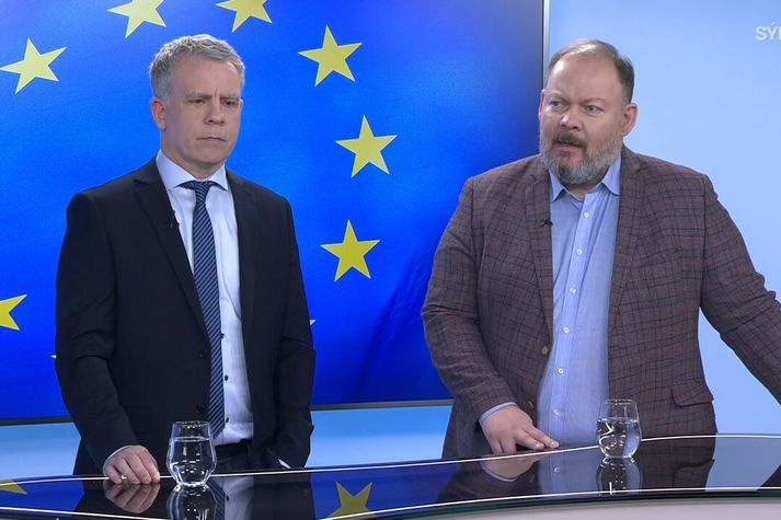 Evrópusambandsmálin voru til umræðu í kvöldfréttum Sýnar.