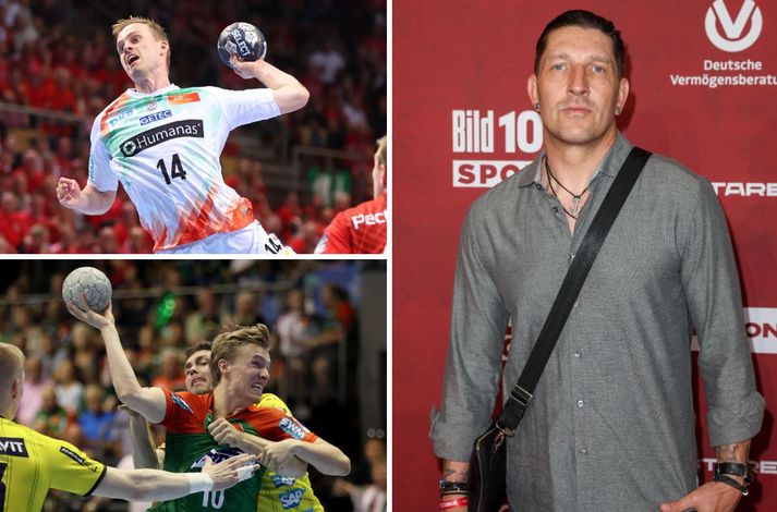 Þrjár Magdeburg-hetjur: Ómar Ingi Magnússon, Gísli Þorgeir Kristjánsson og Stefan Kretzschmar.