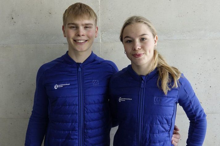 Martin Bjarni og Hildur Maja Guðmundsbörn voru bæði í landsliði Íslands á EM í áhaldafimleikum sem fór fram í Sviss 21. og 22. apríl síðastliðinn.