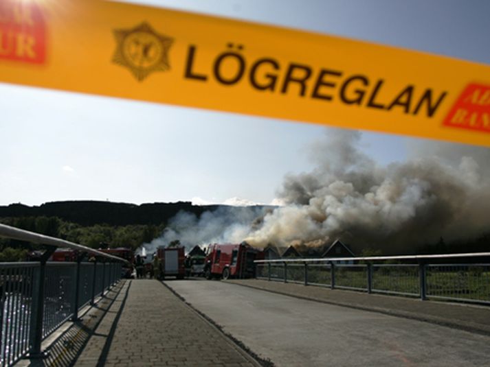 Frá Þingvöllum í gær.