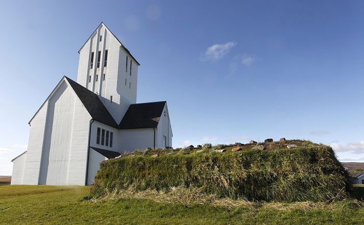 í Skálholti Þorláksbúð stendur nær Skálholtskirkju en gott þykir, að mati margra. fréttablaðið/