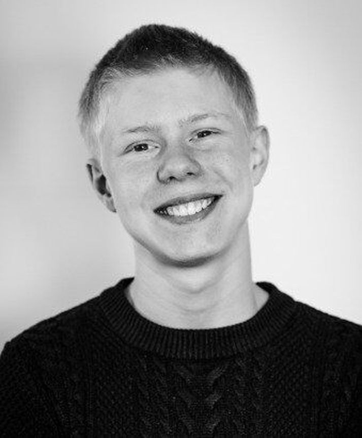 Gauti Einarson er átján ára gamall.