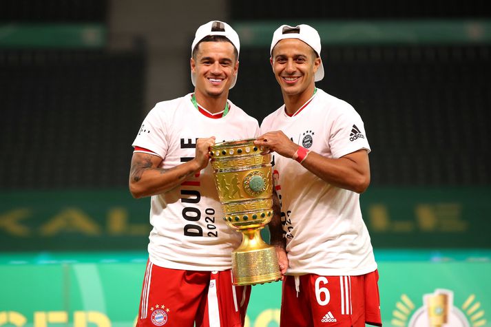 Thiago og Coutinho í stuði.