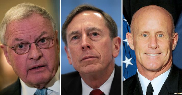 Keith Kellogg, David Petraeus og Robert Harward.