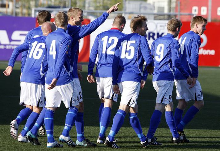 Garðar skoraði þrjú fyrir Stjörnuna í dag.