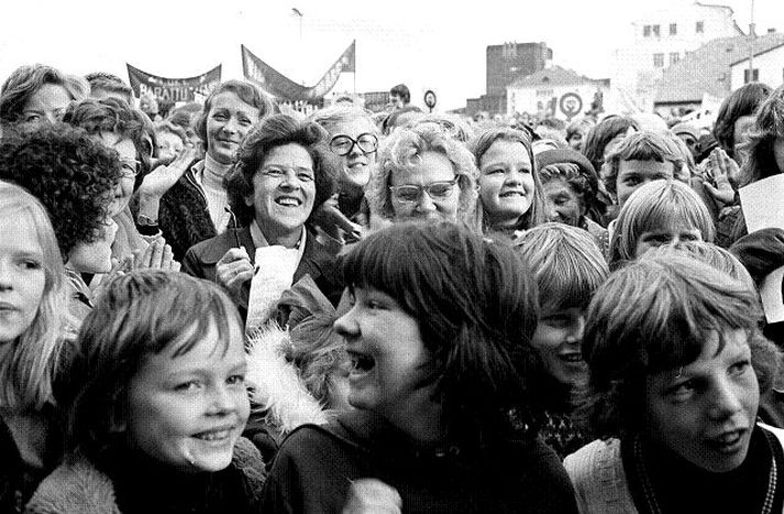 Kvennafrídagurinn var í fyrsta sinn haldinn 24. október árið 1975. Í ár ber 24. upp á sunnudag, en frídagur verður haldinn degi síðar. Mynd/Úr safni