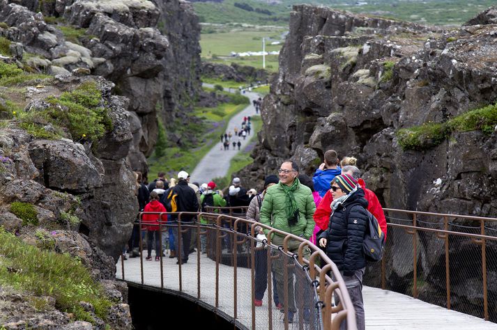 Það frysti á Þingvöllum í nótt