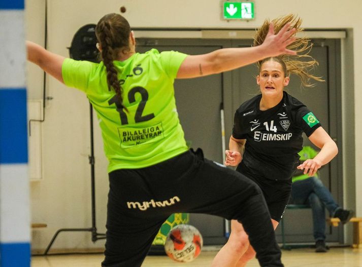 Sif Hallgrímsdóttir var frábær í marki heimakvenna í dag.