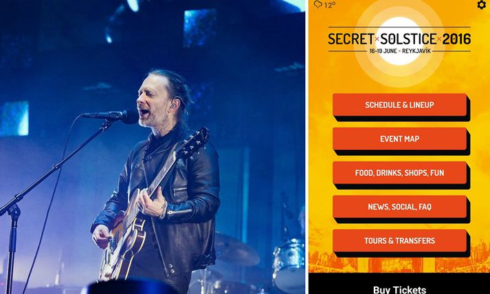 Radiohead spilar á föstudagskvöldinu.