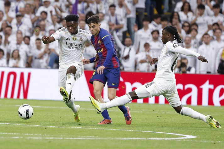 Pedri í leik gegn Real Madríd á dögunum.