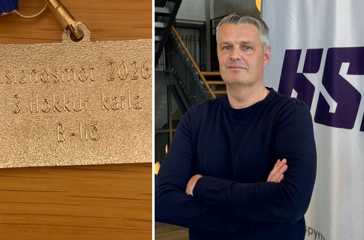 Eysteinn Pétur Lárusson segir að réttar medalíur verði sendar á KR- og HK-stelpur í dag. Medalíurnar sem þær fengu í gær voru merktar 3. flokki karla.