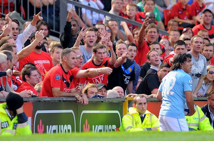 Carlos Tevez í leiknum um helgina.