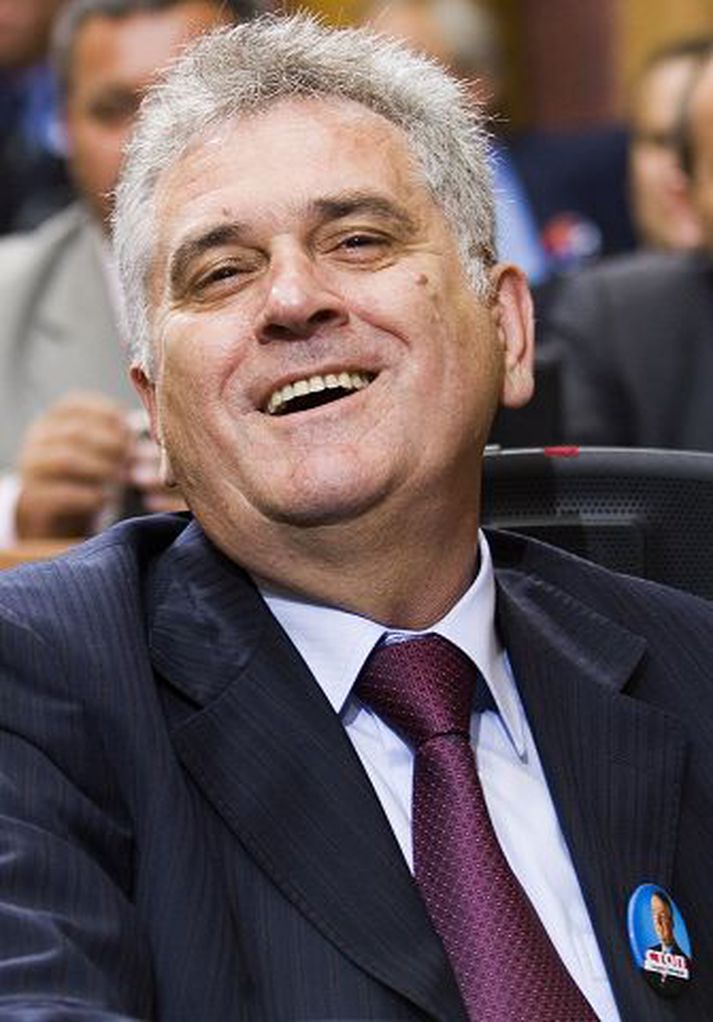 Tomislav Nikolic Einn leiðtoga Róttæka flokks Serbíu.