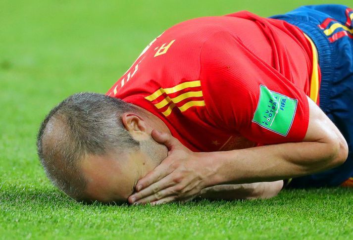 Andres Iniesta kvaddi spænska landsliðið á HM 2018 eftir að hafa spilað 131 landsleik.