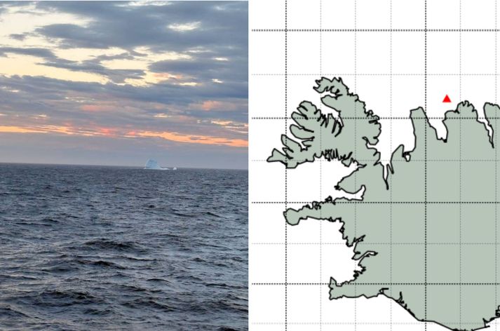 Sumir ísjakanna komu inn á ratsjá en aðrir ekki.