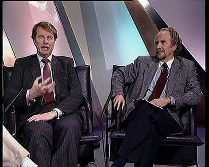 Steingrímur Hermannsson og Jón Baldvin Hannibalsson. Steingrímur var harðlega gagnrýndur í svokallaða Grænubaunamáli.