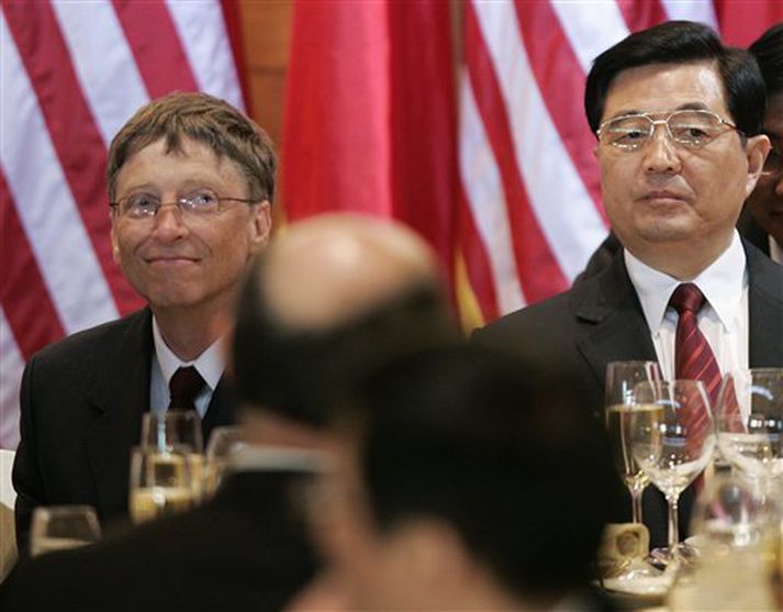 Bill Gates og Hu Jintao.