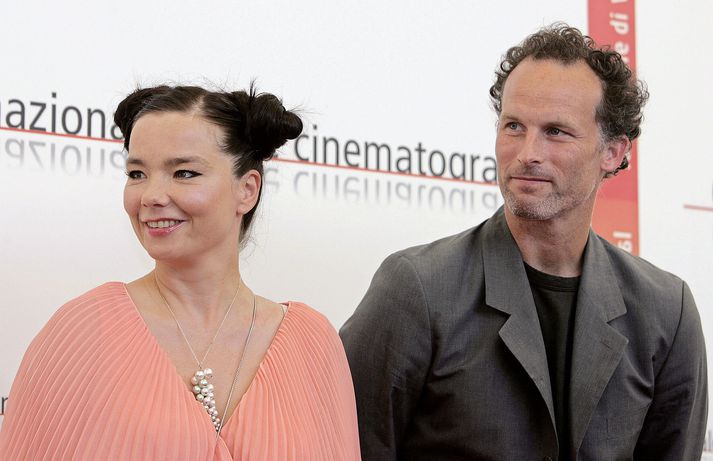 Björk og Matthew Barney við kynningu á mynd þeirra Drawing Restraint 9 sem kom út árið 2005.