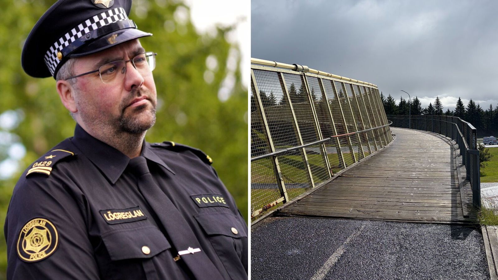 Inn­broti í apó­tek lauk með glæfra­akstri yfir göngu­brú