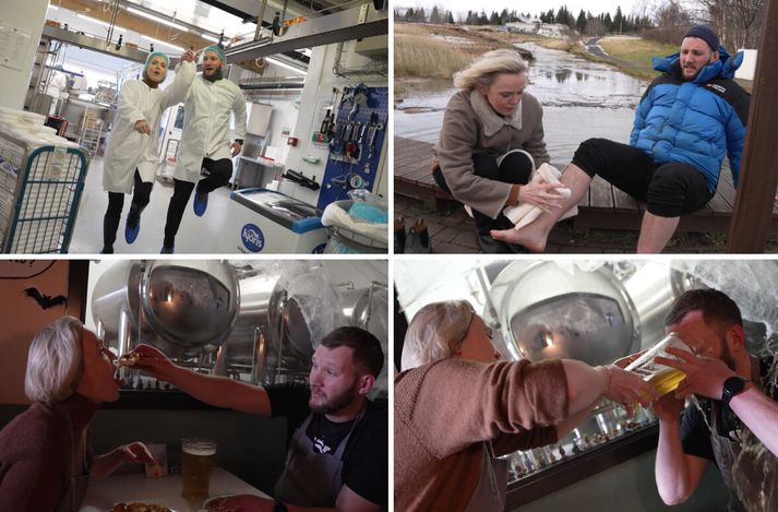 Guðrún og Fannar skemmtu sér vel saman. 