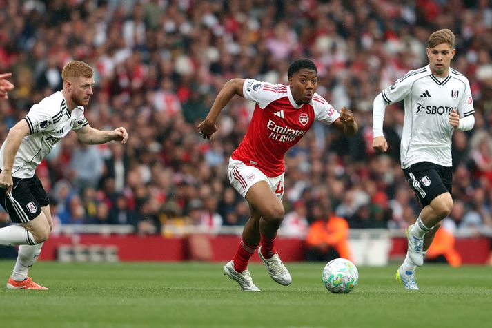 Myles Lewis-Skelly á ferðinni í leik Arsenal og Fulham.