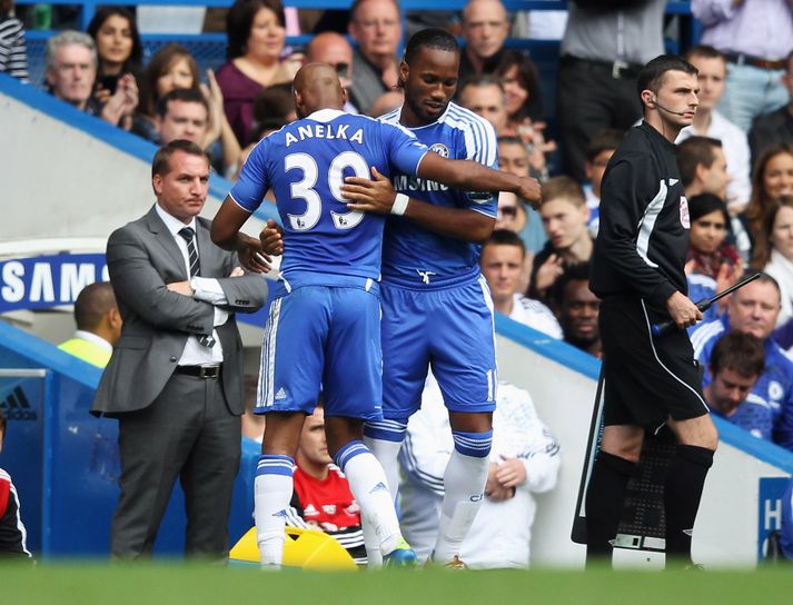Anelka og Drogba eru miklir félagar.