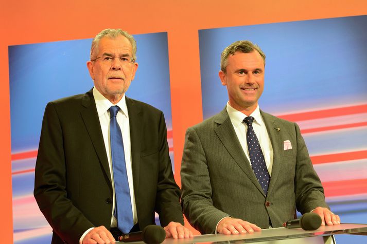 Alexander Van der Bellen, nýr forseti Austurríkis, og Norbert Hofer.