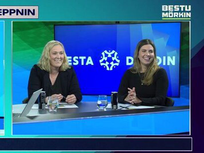 Þóra Helgadóttir og Bára Rúnarsdóttir áttust við í spurningakeppni í Bestu mörkum kvenna.