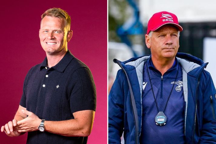 Hjörvar og Óli Jó fara yfir sviðið í kvöld.