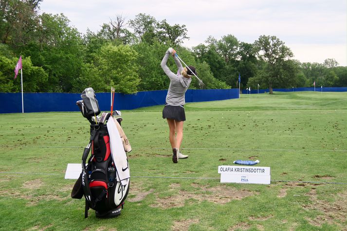 Ólafía á Olympia Fields vellinum.