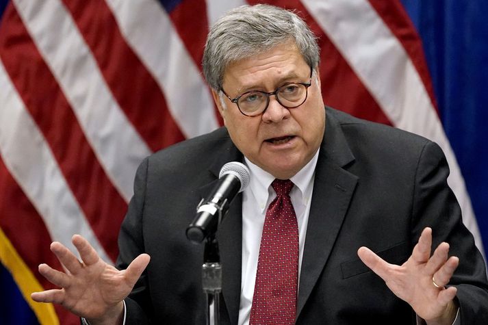 William Barr, dómsmálaráðherra Bandaríkjanna, er ekki lengur í náðinni hjá Trump.