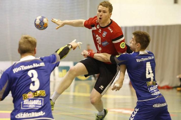 Jóhann skoraði fimm fyrir Aftureldingu.
