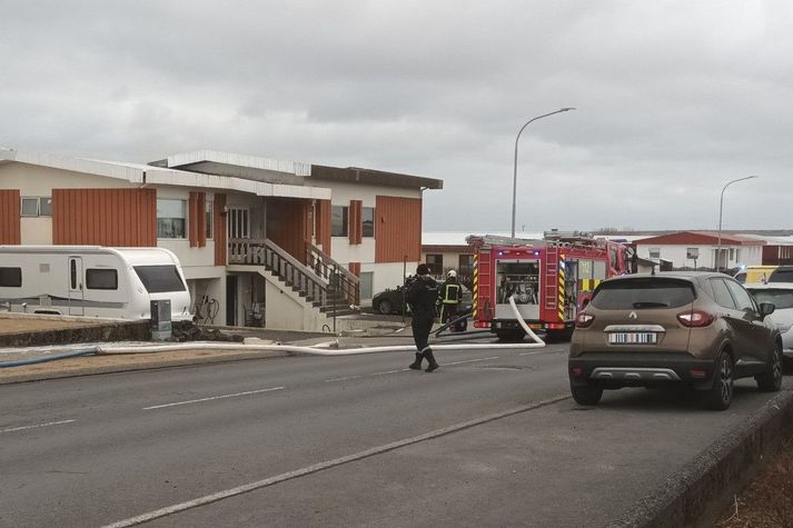 Slökkvilið Grindavíkur slökkti eldinn.